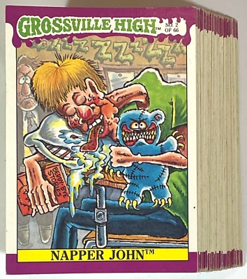 Lote de 69 tarjetas Fleer Canew Ideas 1986 Grossville High como cubo de basura niños Foto 1 de 2