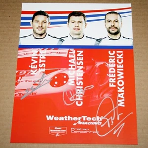WeatherTech Porsche SIGNED 2021 IMSA Photo Hero Card GTLM #97 Petit Le Mans 2nd - Bild 1 von 3