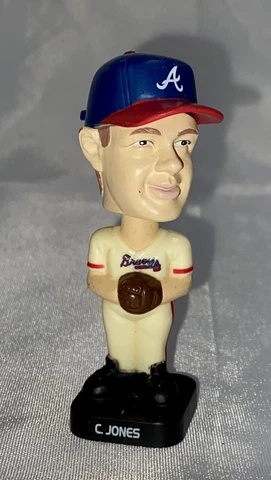 Atlanta Braves CHIPPER JONES 3" Mini Bobblehead MLB Fotoball 2002 Cover