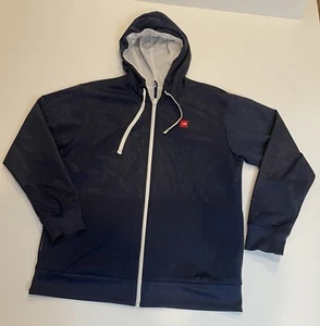 The North Face Full Zip Hoodie Stow Jacket Coat Navy White DS Reversible RARE - Picture 1 of 7