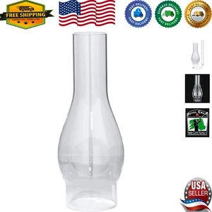 Vintage Antique 3x10 Borosilicate Glass Oil Lamp Chimney for Classic Elegance - Picture 1 of 6