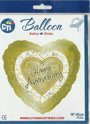 CTI "Feliz Aniversario" Talla 18" DuraFloat Foil Globo Foto 1 de 2