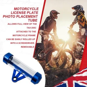 Motorcycle Tax Disc Holder Waterproof Motorbike Secure Tube Tax with Hex Wrench - Zdjęcie 1 z 10