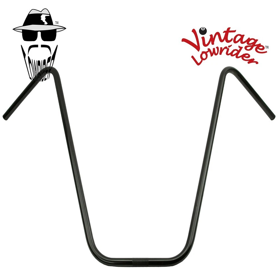 MANILLAR DE ACERO PARA BICICLETA LOWRIDER V APE VINTAGE GENUINO DE 25" 22,2 MM EN NEGRO Foto 1 de 1