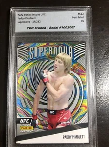 2022 Panini Supernova UFC Paddy Pimblett 1/1232 TCC Graded Gem Mint 10 - Picture 1 of 8