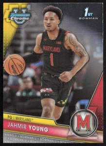 2023-24 Bowman University Chrome #51 Jahmir Young Maryland Terrapins - Picture 1 of 2