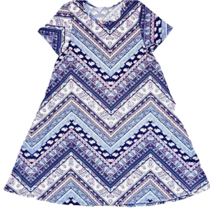 XS Small Womens LuLaRoe Jessie Pocket Dress Paisley Floral Chevron NEW - Picture 1 of 3