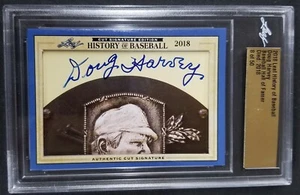 Doug Harvey 2020 Leaf Hall of Fame Baseball autografo certificato #22/53 - Foto 1 di 2