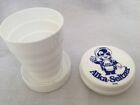 ALKA-SELTZER COLLAPSIBLE PLASTIC TRAVEL CUP SPEEDY ADVERTISING Mint