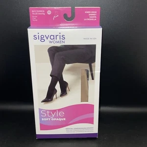 SIGVARIS Style Soft Opaque Knee-High Socks 20-30 Nude LL Large Long - Picture 1 of 17
