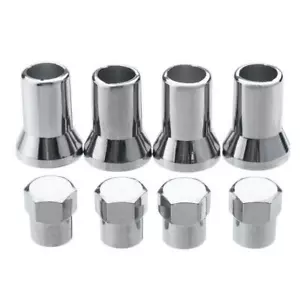 8x/Set Silver TR413 Chrome Car Wheel Tire Tyre Valve Stem Hex Cap Sleeve Covers - Picture 1 of 12