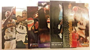 1996-2003 NBA POCKET SCHEDULE [6] SUPERSONICS TRAILBLAZERS GRIZZLIES STORM 00036 - Picture 1 of 12