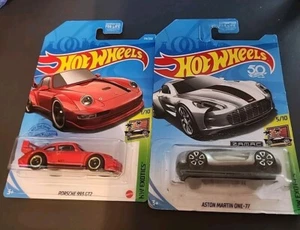 Hot Wheels Lote de 2 Porsche 992 GT2 y Aston Martin One-77 - Imagen 1 de 3