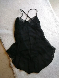 Victoria's Secret collection Sexy med One Piece Lingere Lace Up Back Corset snap - Picture 1 of 12