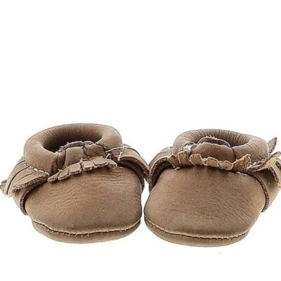 Freshly picked tan baby moccasins Newborn sz 0 - Image 1 of 4