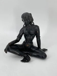 * AVALOKITESHVARA DIVINITÀ DIO INDRA FIGURA SCULTURA BRONZO BUDDISMO NEPAL - Foto 1 di 17