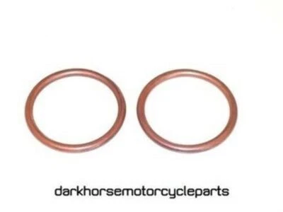 2x Exhaust Gaskets Honda VT700 CB750 VT750 PC800 VTR1000 VT1100 VTX1300 VTX1800 - Image 1 of 4