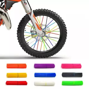 Cubiertas universales para radios de motocicletas 72 piezas envolturas protectores de llanta de rueda - Imagen 1 de 15