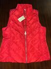 $125 Michael Kors Women's Crimson Red Puffer Vest Size Large (12-14)
