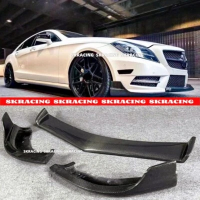 Parachoques delantero de fibra de carbono real para Mercedes Benz W218 CLS63 AMG 3 PIEZAS Foto 1 de 4