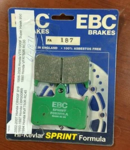 EBC BRAKE PADS, FA187, FRONT, HONDA CB900/CBR900RR/VFR750R - Picture 1 of 1