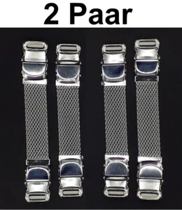2 Paar ÄRMELHALTER silber Blusenhalter Blusenraffer Ärmelraffer Shirthalter - Bild 1 von 3