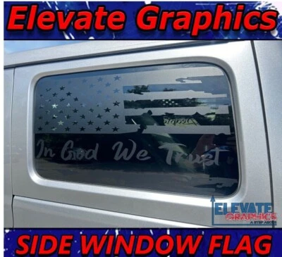 2019-2026 Fits Jeep Wrangler Stripes Side Window Flag Graphics Vinyl Auto Decals - Imagem 1 de 4