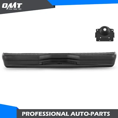 OMT Rear Bumper for 1992-2014 Ford Econoline Van w/o Sensor Holes Black Steel Foto 1 de 4