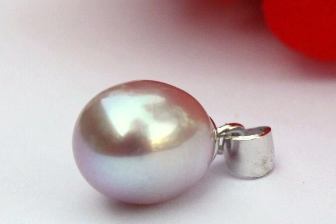 6V echt Zucht Süßwasser Perle Schmuck Anhänger ohne Halskette Kette 925 Silber m - Bild 1 von 1