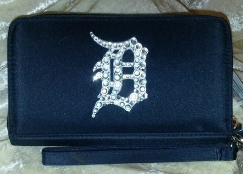 Detroit Tigers MLB Cell Phone Wallet Rhinestone Bling MLB Licensed! Cover