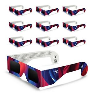 Medical king Solar Eclipse Glasses 10 pack 2024 CE ISO Certified Safe Shades