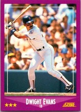 1988 Score Dwight Evans  65 Boston Red Sox