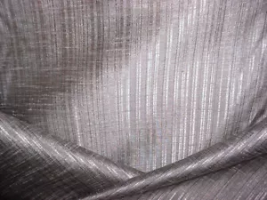 3-1/2Y LEE JOFA KRAVET METALLIC SILBER STREIFEN DURCHSICHTIG KUNSTSEIDE POLSTERSTOFF - Bild 1 von 4