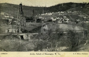 Jericks, Suburb of Mannington, WV West Virginia Vintage Postcard COPY - Picture 1 of 2