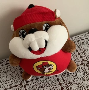 Buc-ees Beaver Mascot Stuffed Toy 7 Inch Fat Round Ball Squishy Long Tail Cute - Picture 1 of 5