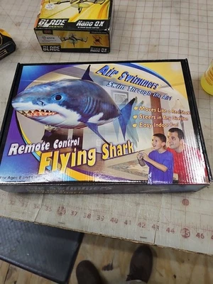 Air Swimmers Remote Control Flying Shark Swims Open Box. NEW! - Image 1 of 4