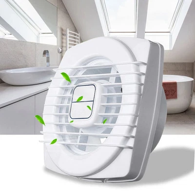 220V Wall Mounted Silent Exhaust Fan Strong Ventilation Window Bathroom Kitchen - Image 1 of 4