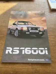 FORD ESCORT RS1600i SALES BROCHURE OCT 1982 4 PAGES VERY RARE GOOD CONDITION - Picture 1 of 1