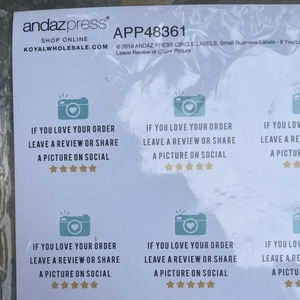Andaz Presse Runde Kleinunternehmen Aufkleber Etiketten, 120 Stück Verpackung Aufkleber - Bild 1 von 2