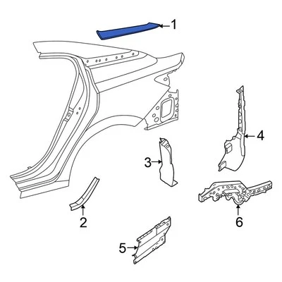 For Nissan Sentra 20-24 Interior Quarter Panel Trim Panel Nissan Rear Right - Image 1 of 2