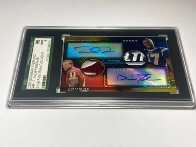 Tarjeta autógrafa doble Bowman Sterling 2008 Donnie Avery/Devin Thomas 9 automática/75 Foto 1 de 2