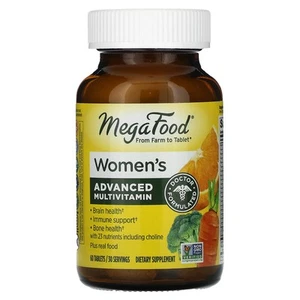 MegaFood Multi for Women 60 Tablets Dairy-Free, Gluten-Free, Kosher, NSF - Picture 1 of 3