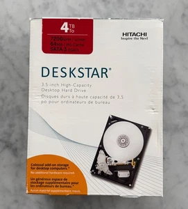 Hitachi Deskstar 4TB SATA 3, 7200rpm, 6Gb/s, 64MB cache, BRAND NEW / SEALED - Picture 1 of 6