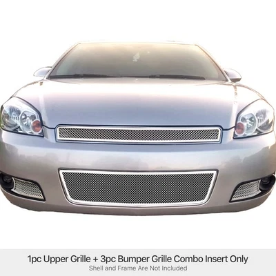 Rejilla de malla de alambre APS-pulido 06-13 Chevrolet Impala GR03GGH17T Foto 1 de 3