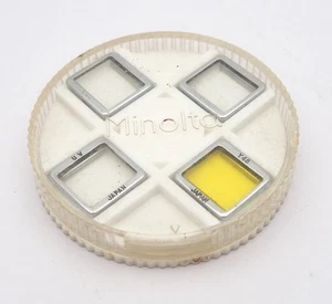 Minolta 16 Sub-Miniature Camera Lens Filters Y48 UV, No1, No2 - Good Condition - Picture 1 of 3