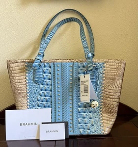 Brahmin Medium Asher Connery Braided Leather Studded Bag NWT - Picture 1 of 12
