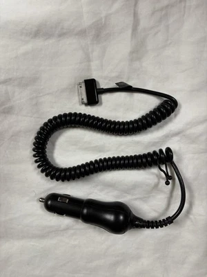 Apple iPhone Car Charger 12V Cable with 8 pin to 30 pin adapter - tested - Image 1 of 3