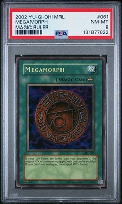 2002 Yu-Gi-Oh! Megamorph Magic Ruler MRL Unlimited Ultra Rare PSA 8 - Image 1 of 2