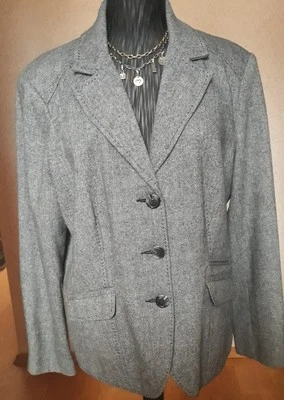 Toller Woll Blazer Jacket Jacke CANDA Grau Gefüttert GR:44 NP:59,99⚠️s.Maß!Neuw. - Bild 1 von 4