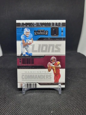 2022 Panini Contenders Jameson Williams Jahan Dotson Round Numbers RC #RN-WD  - Image 1 of 2